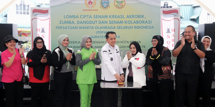 Buka Lomba Cipta Senam Kreasi, Pj Gubernur Sumut Fatoni Ajak Perwosi Ikut Sukseskan PON XXI