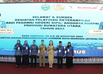 Sekdaprov Sumut Buka Pelatihan Keterampilan Anggota Korpri Menjelang Purnabakti