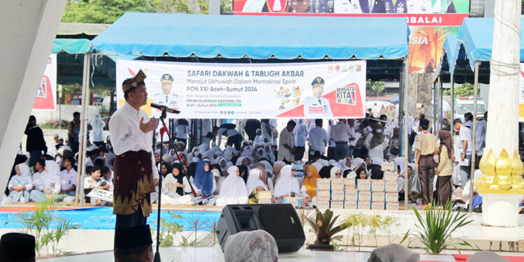 Melalui Safari Dakwah dan Tabligh Akbar, Pj Gubernur Agus Fatoni Sebarkan Semangat PON ke Kabupaten/Kota di Sumut