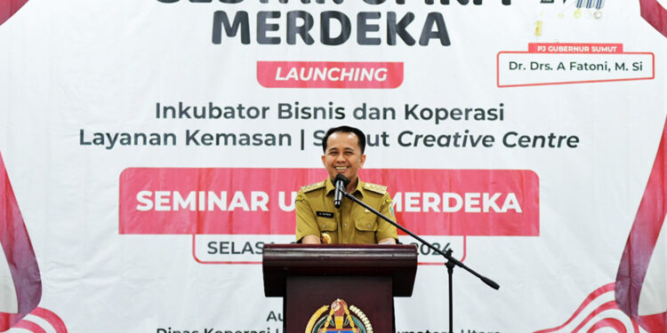 Pj Gubernur Agus Fatoni Launching Sumut Creative Center, Ajak Pelaku UMKM Manfaatkan Momen PON XXI