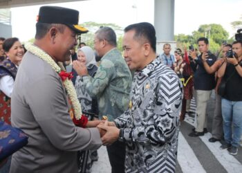 Pj Gubernur Sumut Agus Fatoni Sambut Kedatangan Kapolda Irjen Whisnu Hermawan Februanto