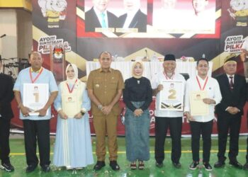 Pj Bupati Langkat Faisal Hasrimy Hadiri Penetapan dan Pengundian Nomor Urut Pilkada 2024: Dorong Pemilu Damai yang Sportif