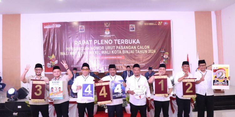 Hadiri Pengundian Nomor Urut Paslon Pilkada, Plt Wali Kota Binjai Imbau Tetap Jaga Kondusivitas