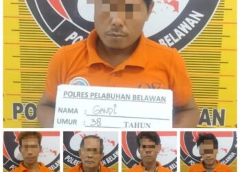 GKN Satnarkoba Polres Pelabuhan Belawan Tangkap Satu Pengedar dan Empat Pemakai