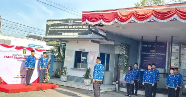 Peringati Sumpah Pemuda, Kantor Imigrasi Kelas II TPI Belawan Upacara Bendera
