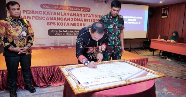 Pemko Medan Dukung Terwujudnya Peningkatan Layanan Statistik dan Pencanangan ZI BPS Kota Medan
