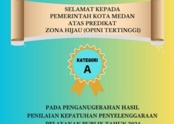 Pemko Medan Raih Opini Tertinggi Penilaian Kepatuhan Penyelenggaraan Pelayanan Publik Dari Ombudsman RI
