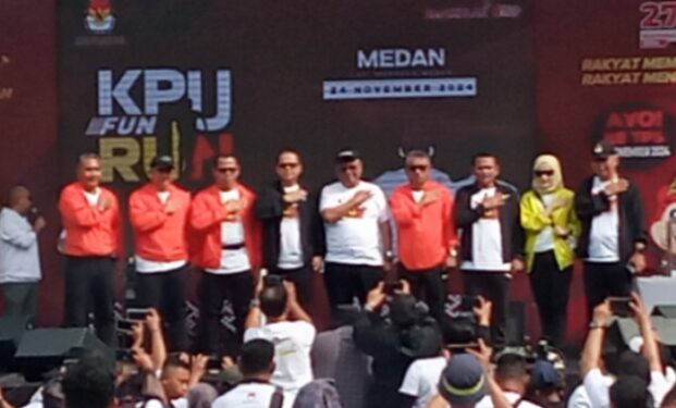 Sosialisasi Pilkada Serentak 2024, KPU Sumut Gelar Kegiatan FUN RUN