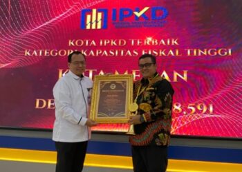 Kota Medan Raih Penghargaan Bergengsi Pengelolaan Keuangan Terbaik