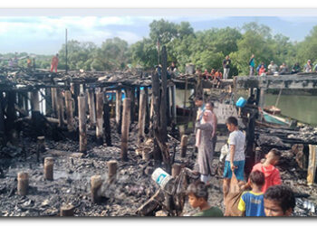 Setidaknya 15 Rumah Kayu Bagan Deli Hangus Terbakar