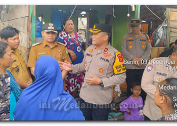 Polres Pelabuhan Belawan Bantu Sosial Korban Kebakaran di Bagan Deli