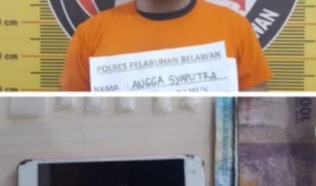 Satuan Narkoba Polres Pelabuhan Belawan Tangkap Pengedar Sabu-sabu di Pematang Johar
