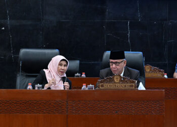 Pj Sekdaprov Hadiri Paripurna Penetapan Calon Ketua DPRD Sumut 2024-2029