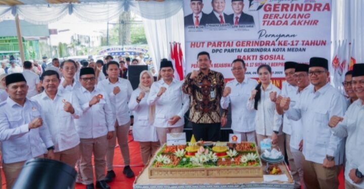 Dirgahayu ke-17 Partai Gerindra, Bobby: Selalu Dukung Pembangunan yang Dilakukan Pemko Medan