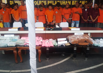 Dirnarkoba Poldasu – Polres Pelabuhan Belawan Mengungkap 238 Kasus, Menyita 28 Klg Sabu dan Puluhan Ribu Ekstasi