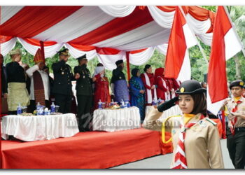 Syah Afandin Ikuti Upacara di Istana Negara via Zoom dan Lepas Pawai Kemerdekaan Langkat