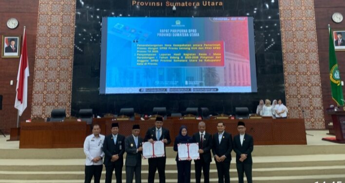KUA PPAS R-APBD 2026 Rp 11,670 T Menurun Dibanding PAPBD 2025 Ditandatangani Bersama DPRD Sumut dan Gubernur