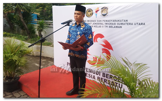 Imigrasi Belawan Menggelar Upacara Memperingati Hari Sumpah Pemuda