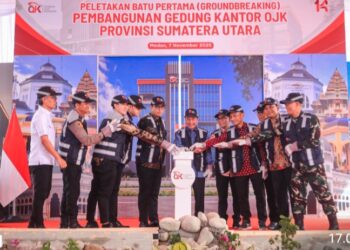 Groundbreaking Pembangunan Kantor OJK Sumut, Rico Waas: Jadi Titik Awal Penguatan Sistem Keuangan di Kota Medan