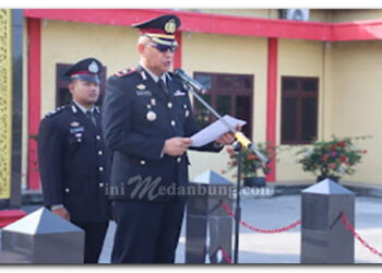 Polres Pelabuhan Belawan Menggelar Upacara Memperingati Hari Ibu ke-97