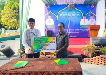 BPJS Ketenagakerjaan Langkat Stabat Tandatangani Kerjasama dengan PT LNK lewat Program SERTAKAN