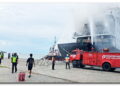 Kapal Kargo Bermuatan Pupuk Terbakar di Belawan