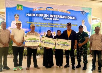 Peringati May Day 2026, BPJS Ketenagakerjaan Langkat Serahkan Santunan Jaminan Kematian Kepada Ahli Waris Buruh