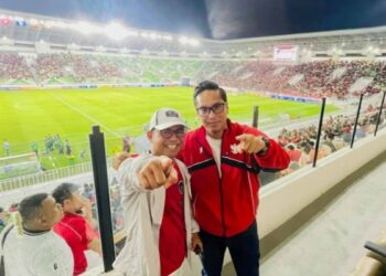 Saksikan Kemenangan 3-0 Timnas U-19, Kekompakan Rico Waas–Zakiyuddin Curi Perhatian di Stadion Utama Sumut