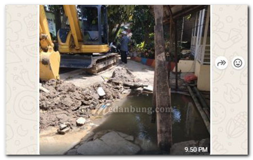 Perawatan/Perbaikan JDU diameter 1.000 mm milik Perumda Tirtanadi di Jalan Purwo Gang Family Delitua, Berdampak di Beberapa Wilayah