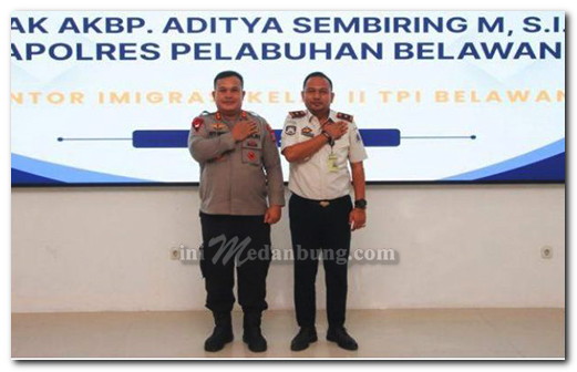Kakanim Imigrasi Belawan Menerima Kunjungan Kapolres Pelabuhan Belawan