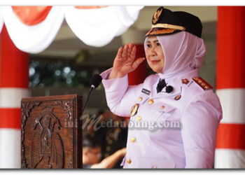 Plt. Bupati Tiorita Pimpin Detik-Detik Proklamasi HUT ke-81 RI di Langkat