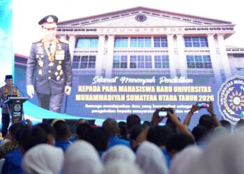 Diisi Kuliah Umum Kapolri, Rico Waas Hadiri dan Turut Semangati Mahasiswa PPKMB UMSU 2026