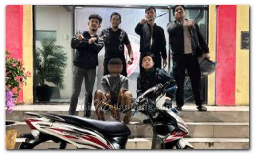 Macan Polres Belawan Gigit Kaki Pelaku Begal Sepeda Motor
