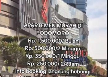 Sewa Harian dan Per Jam Menjamur, Pemilik Unit Podomoro City Deli Medan Resah