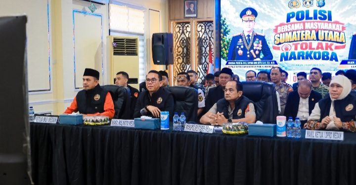 Secara Virtual, Zakiyuddin Harahap Ikuti Press Conference Kapolri dan Deklarasi Polisi Bersama Masyarakat Menolak Narkoba