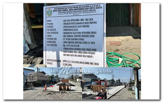 “Geger” Gubsu ‘Dikibuli’ Dinas BMBKCK Sumut, Proyek Jalan Veteran Senilai Rp. 4,9 M Mangkrak jadi Sumpah Serapah