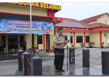 Polres Pelabuhan Belawan Menggelar Upacara Sumpah Pemuda