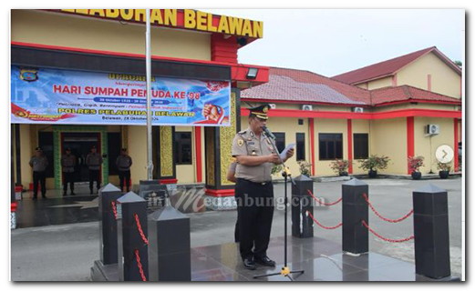 Polres Pelabuhan Belawan Menggelar Upacara Sumpah Pemuda