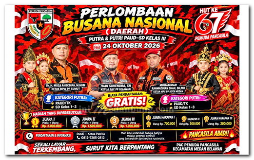 HUT Pemuda Pancasila ke-67 PAC PP Belawan Mengadakan Perlombaan Tiga Acara