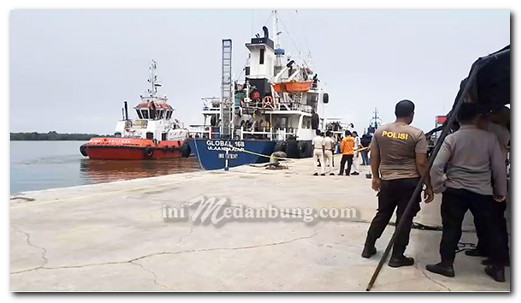 Kapal MT Global 168 Tangkapan Mengangkut Dua Ton Sabu Tiba di Belawan