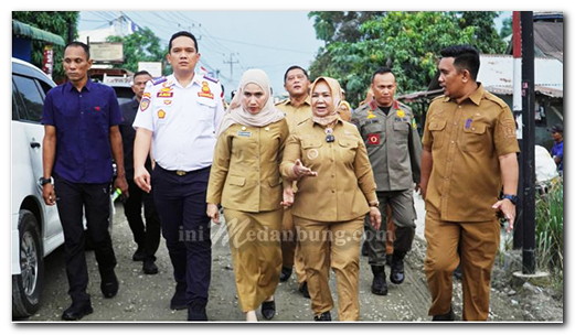 Plt Bupati Tiorita Tinjau Perbaikan Jalan Secanggang, Dorong Kelancaran Ekonomi Warga